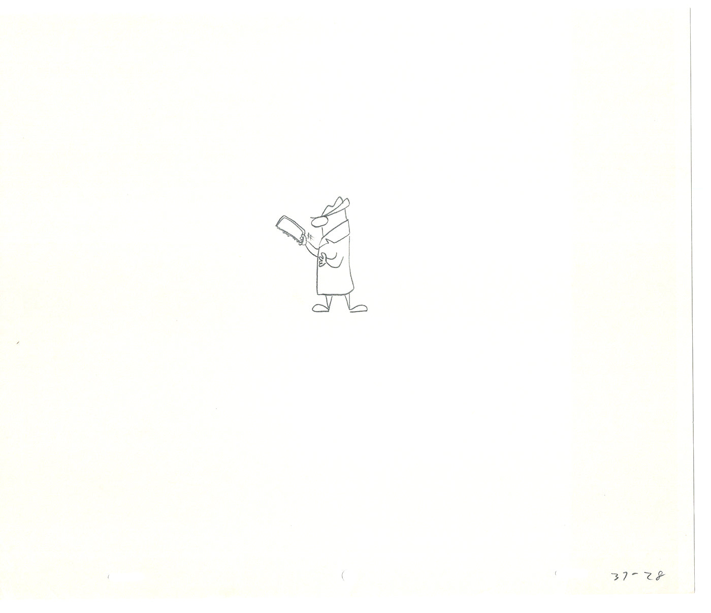 Sesame Street Two Cel Drawings Detective Anticipation Production Cartoon Ivanick 1989 CD107