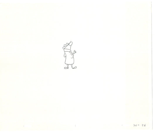 Sesame Street Two Cel Drawings Detective Anticipation Production Cartoon Ivanick 1989 CD109