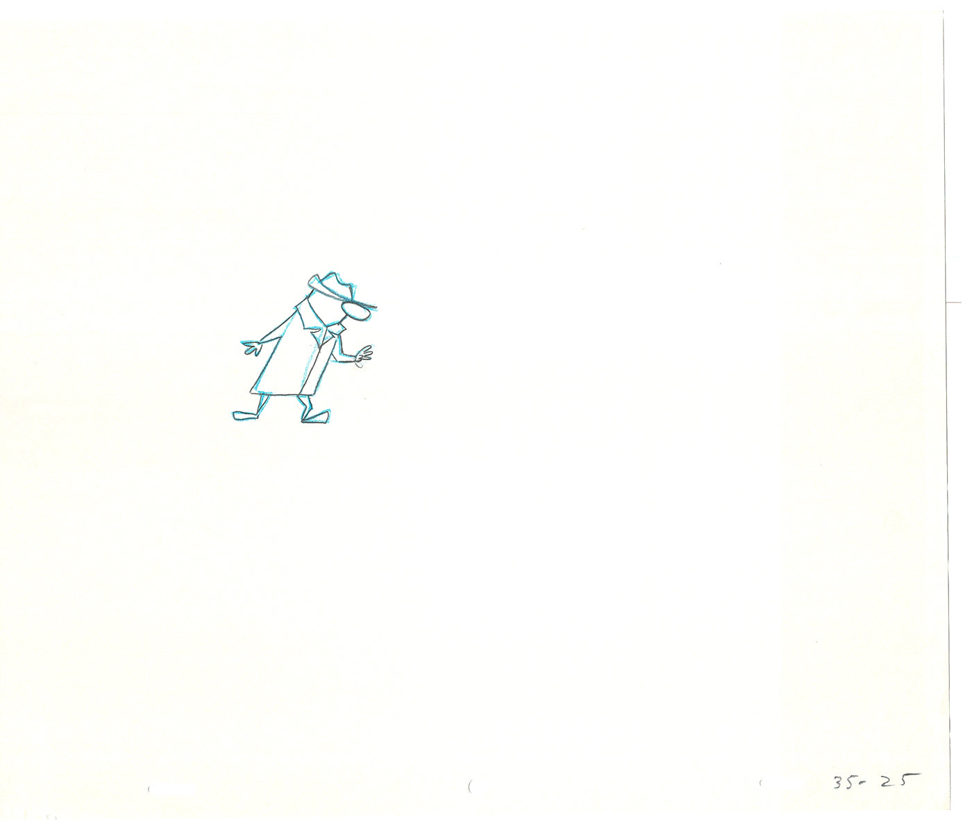 Sesame Street Two Cel Drawings Detective Anticipation Production Cartoon Ivanick 1989 CD111