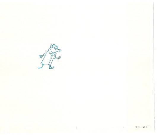 Sesame Street Two Cel Drawings Detective Anticipation Production Cartoon Ivanick 1989 CD111