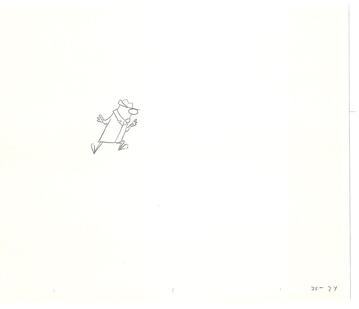 Sesame Street Two Cel Drawings Detective Anticipation Production Cartoon Ivanick 1989 CD113