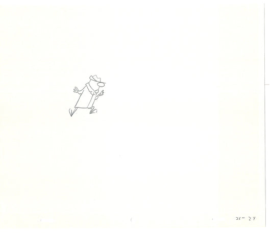 Sesame Street Two Cel Drawings Detective Anticipation Production Cartoon Ivanick 1989 CD113