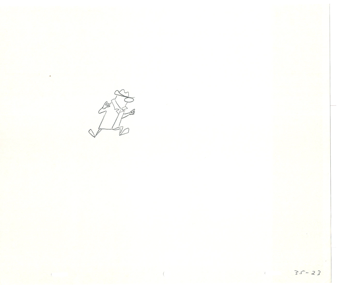Sesame Street Two Cel Drawings Detective Anticipation Production Cartoon Ivanick 1989 CD115