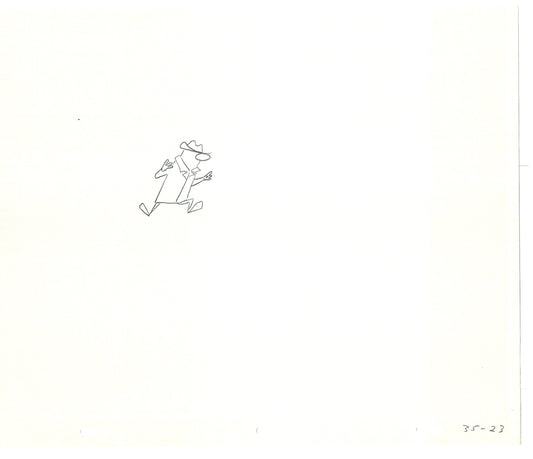 Sesame Street Two Cel Drawings Detective Anticipation Production Cartoon Ivanick 1989 CD115