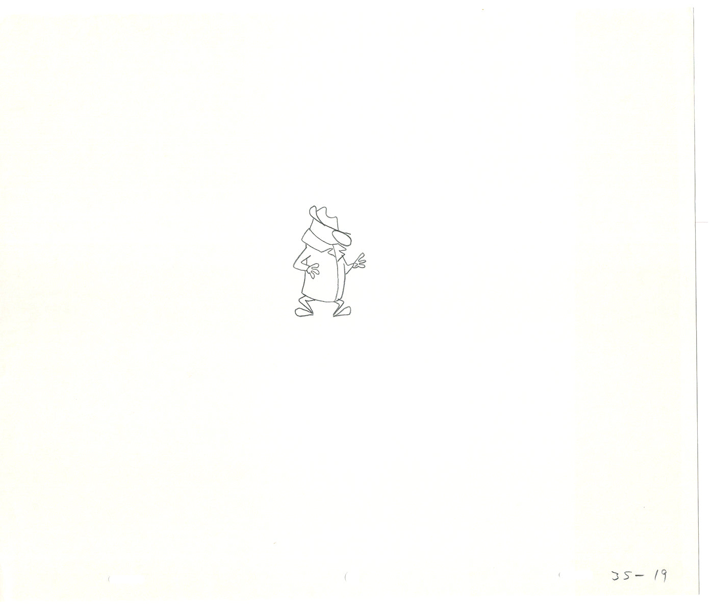 Sesame Street Two Cel Drawings Detective Anticipation Production Cartoon Ivanick 1989 CD117