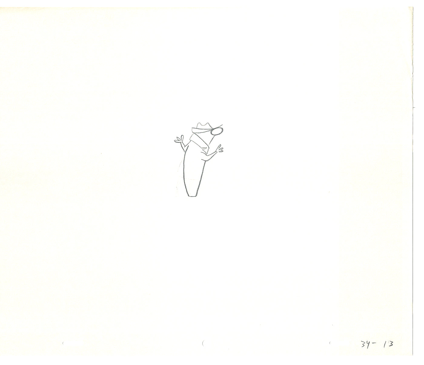 Sesame Street Two Cel Drawings Detective Anticipation Production Cartoon Ivanick 1989 CD119