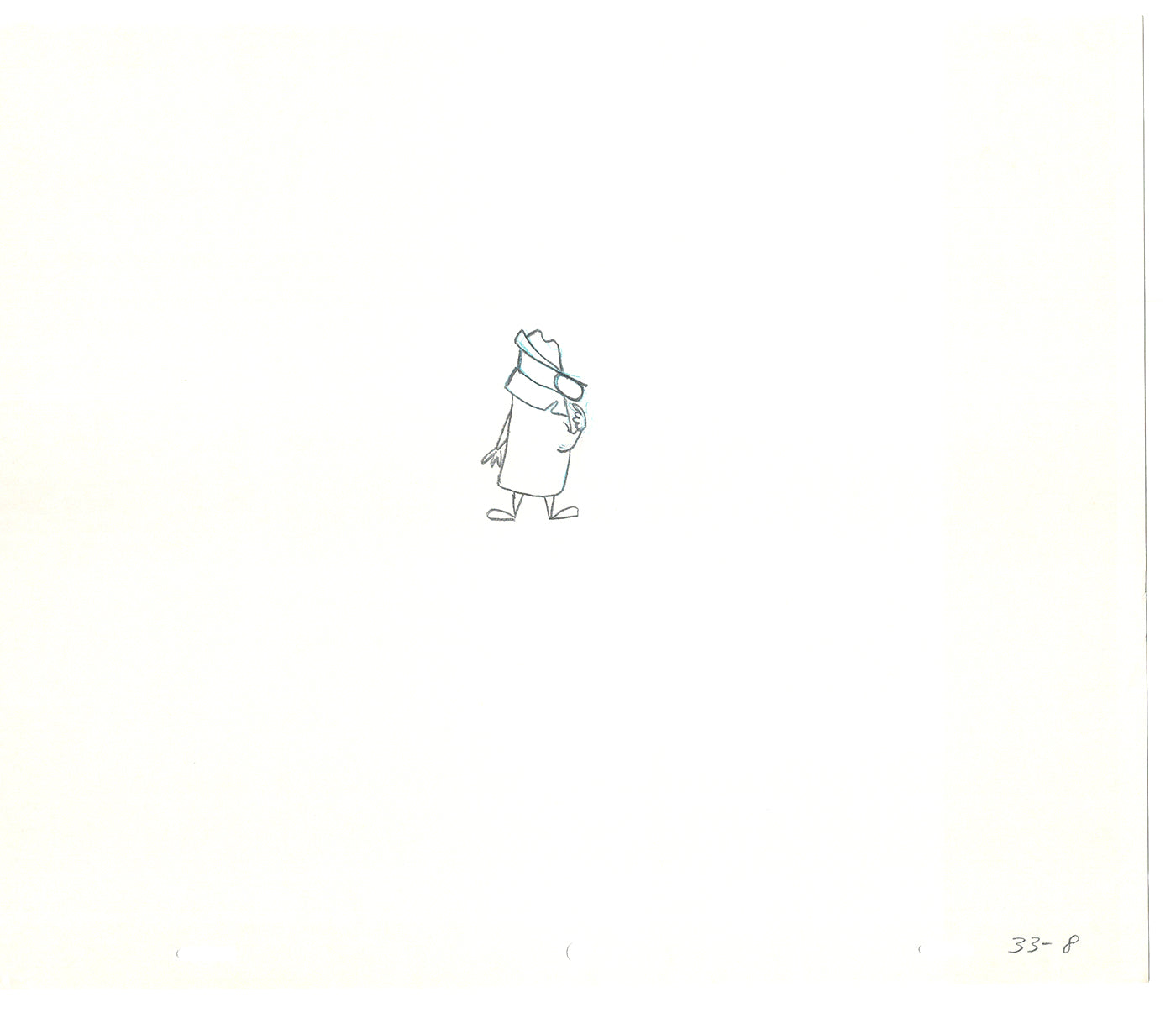 Sesame Street Two Cel Drawings Detective Anticipation Production Cartoon Ivanick 1989 CD123