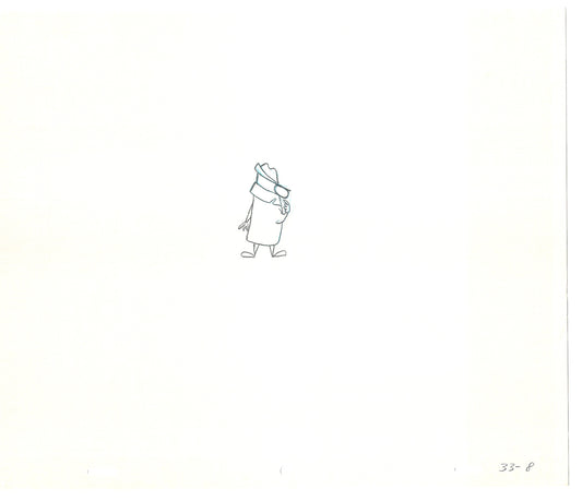 Sesame Street Two Cel Drawings Detective Anticipation Production Cartoon Ivanick 1989 CD123