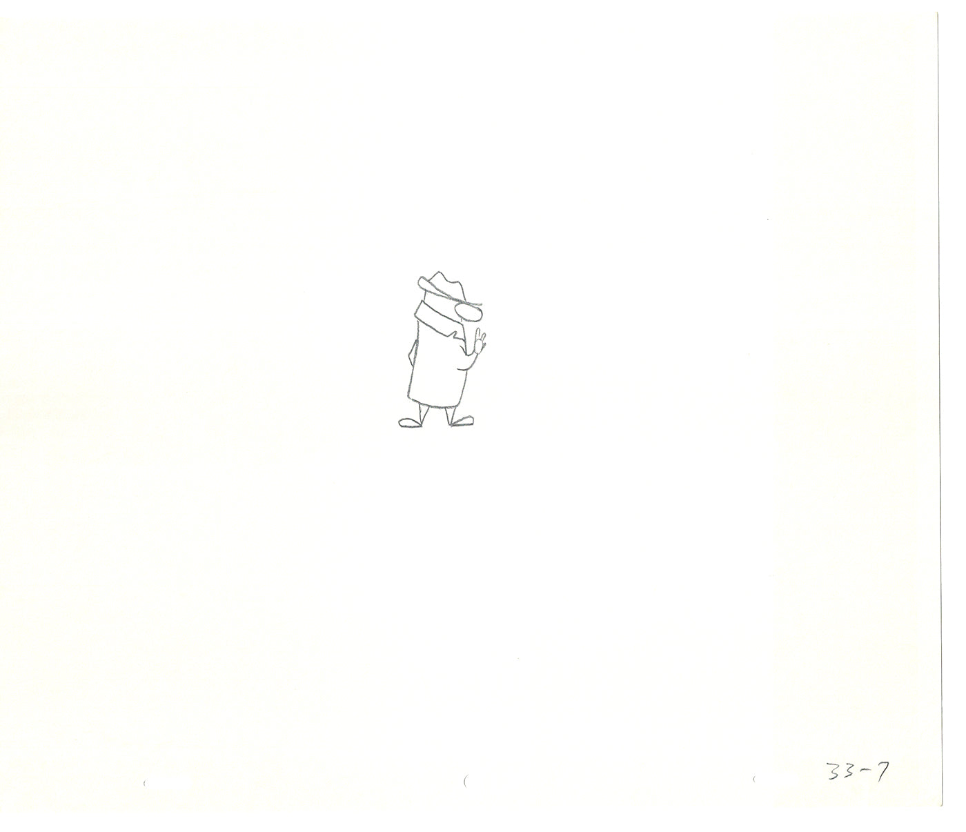 Sesame Street Two Cel Drawings Detective Anticipation Production Cartoon Ivanick 1989 CD125