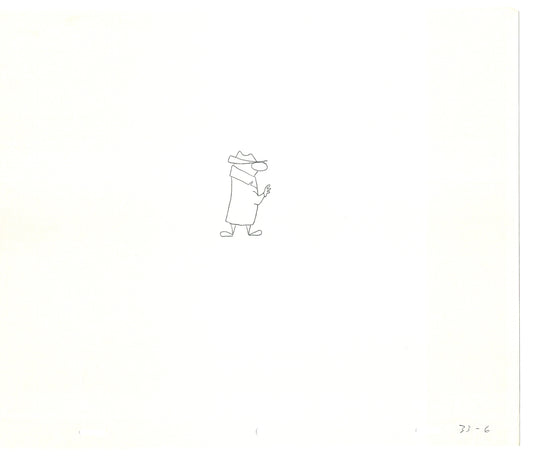 Sesame Street Two Cel Drawings Detective Anticipation Production Cartoon Ivanick 1989 CD127