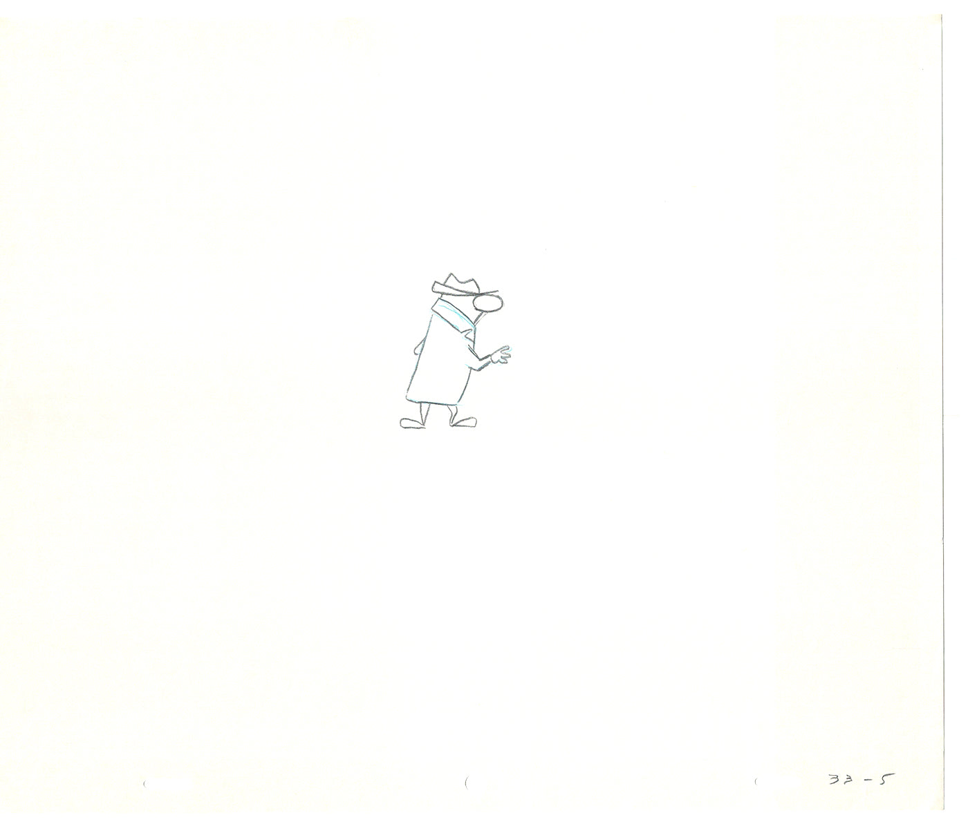 Sesame Street Two Cel Drawings Detective Anticipation Production Cartoon Ivanick 1989 CD129