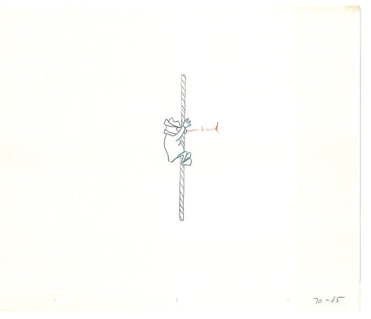 Sesame Street Two Cel Drawings Detective Anticipation Production Cartoon Ivanick 1989 CD135