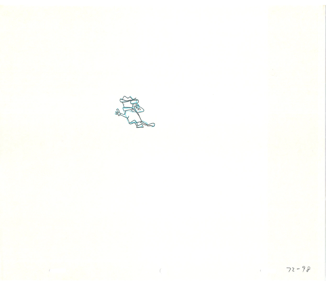 Sesame Street Two Cel Drawings Detective Anticipation Production Cartoon Ivanick 1989 CD143