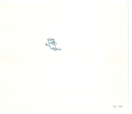 Sesame Street Two Cel Drawings Detective Anticipation Production Cartoon Ivanick 1989 CD143