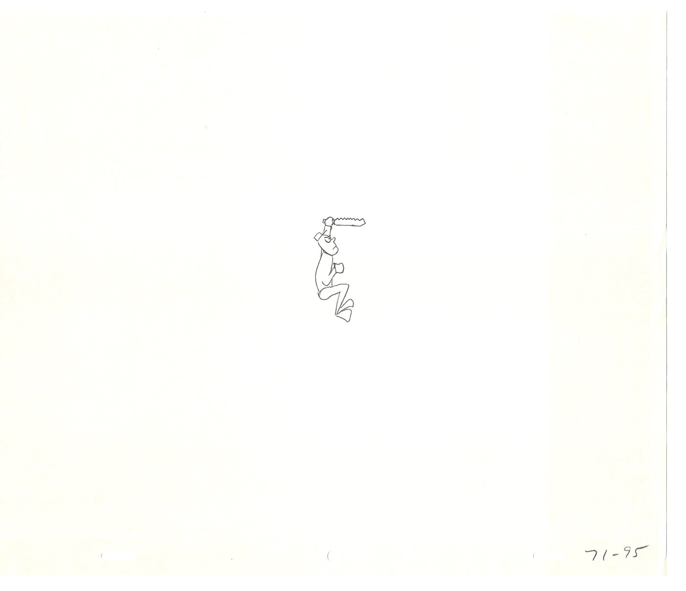 Sesame Street Two Cel Drawings Detective Anticipation Production Cartoon Ivanick 1989 CD143