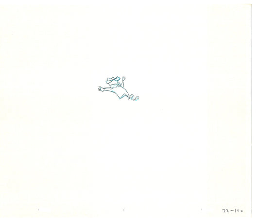 Sesame Street Two Cel Drawings Detective Anticipation Production Cartoon Ivanick 1989 CD147