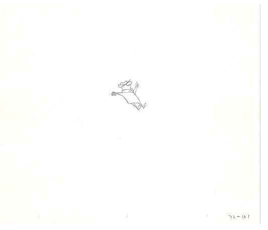 Sesame Street Two Cel Drawings Detective Anticipation Production Cartoon Ivanick 1989 CD149