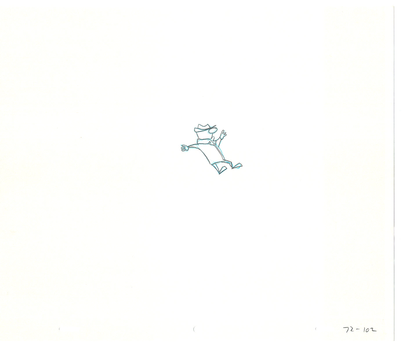 Sesame Street Two Cel Drawings Detective Anticipation Production Cartoon Ivanick 1989 CD151