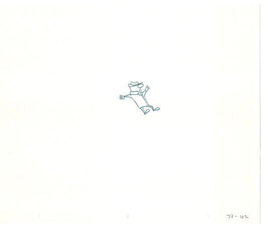 Sesame Street Two Cel Drawings Detective Anticipation Production Cartoon Ivanick 1989 CD151