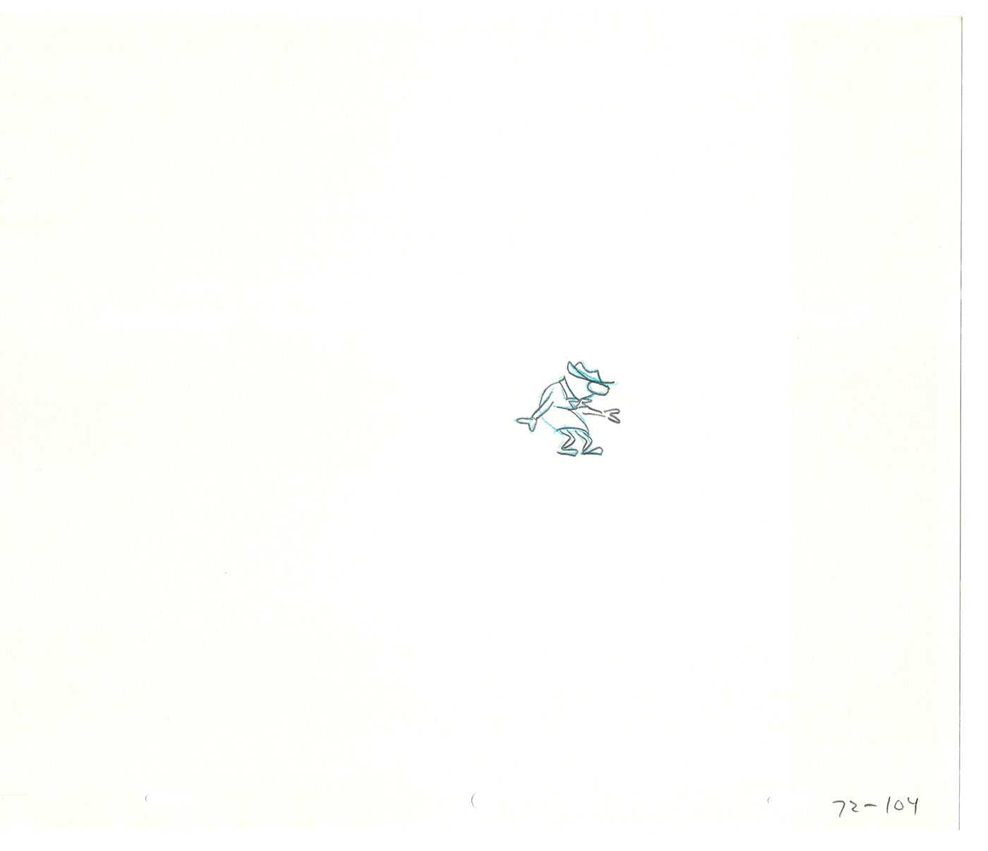 Sesame Street Two Cel Drawings Detective Anticipation Production Cartoon Ivanick 1989 CD153