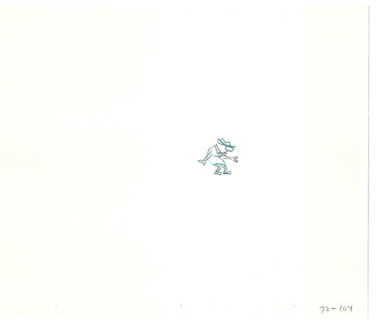 Sesame Street Two Cel Drawings Detective Anticipation Production Cartoon Ivanick 1989 CD153