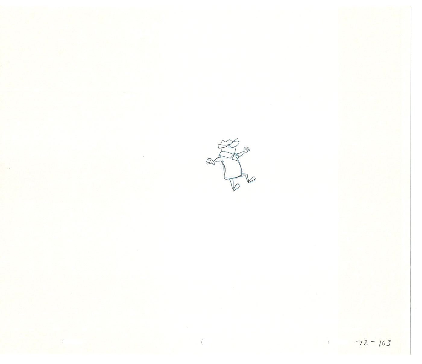Sesame Street Two Cel Drawings Detective Anticipation Production Cartoon Ivanick 1989 CD155