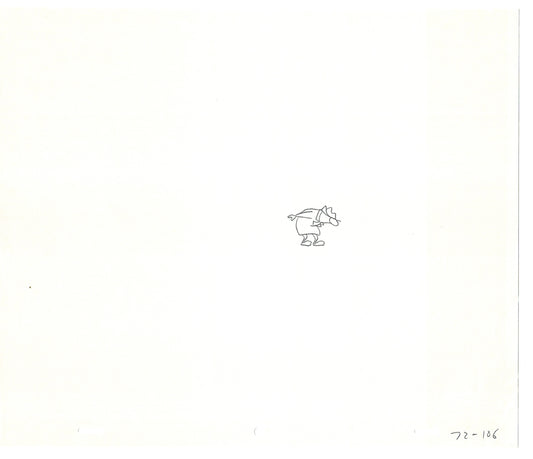 Sesame Street Two Cel Drawings Detective Anticipation Production Cartoon Ivanick 1989 CD159