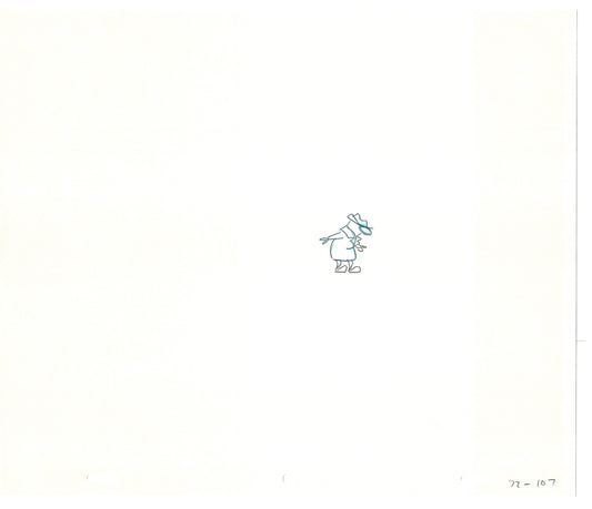 Sesame Street Two Cel Drawings Detective Anticipation Production Cartoon Ivanick 1989 CD161