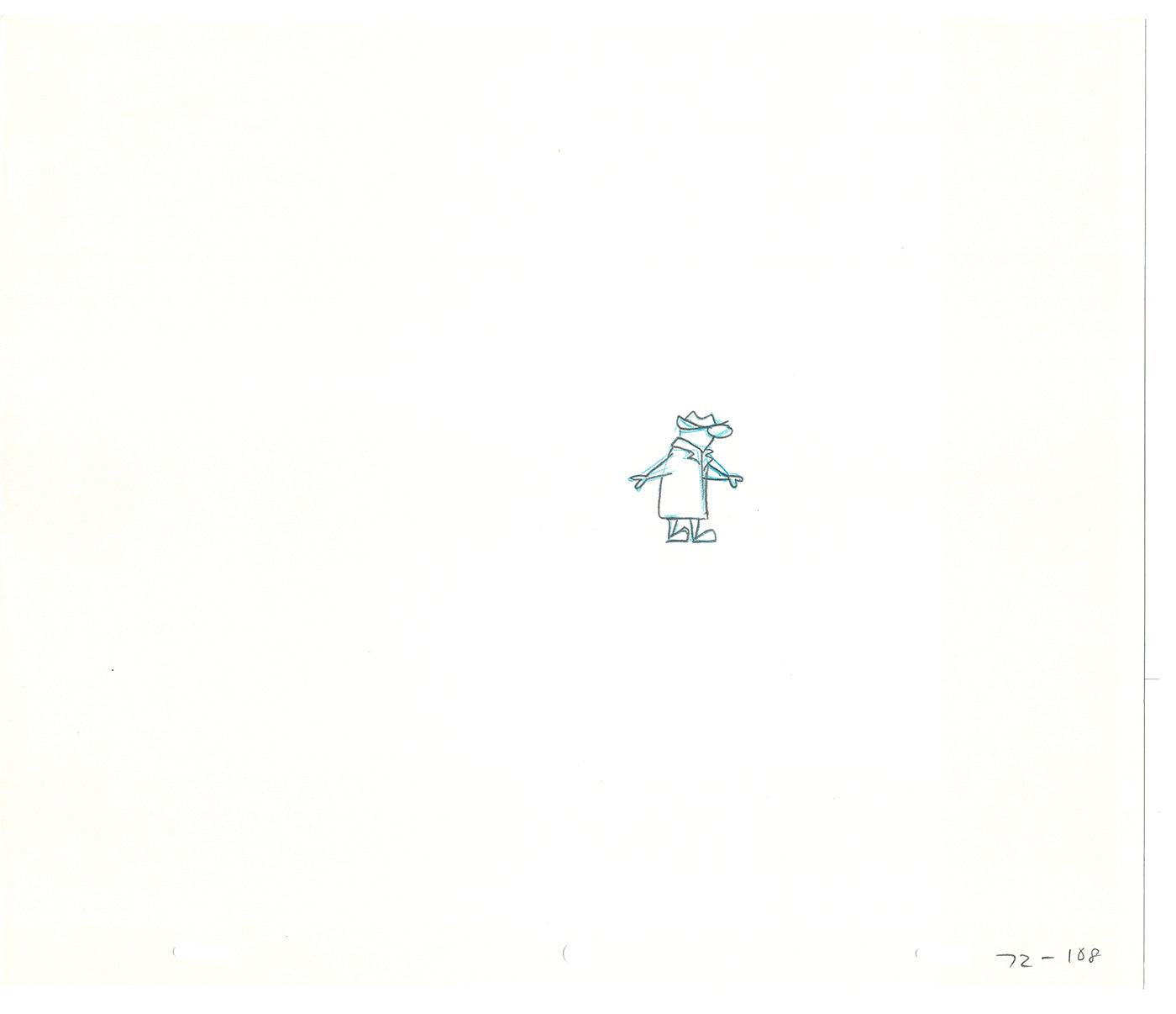 Sesame Street Two Cel Drawings Detective Anticipation Production Cartoon Ivanick 1989 CD163