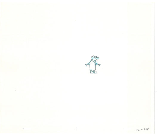 Sesame Street Two Cel Drawings Detective Anticipation Production Cartoon Ivanick 1989 CD163
