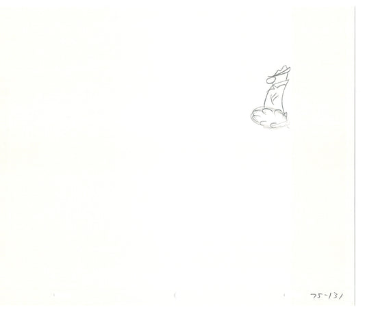 Sesame Street Two Cel Drawings Detective Anticipation Production Cartoon Ivanick 1989 CD175