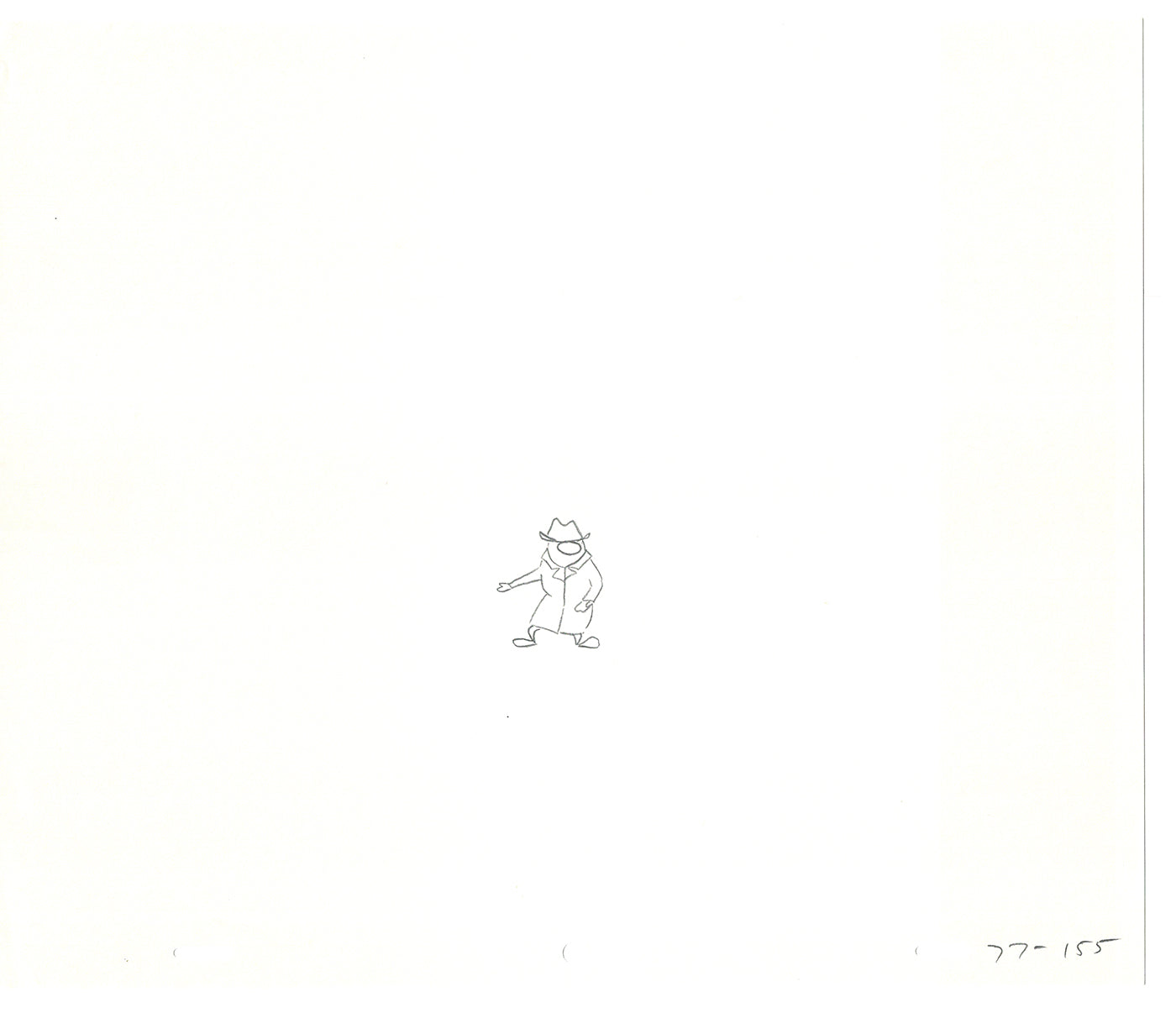 Sesame Street Two Cel Drawings Detective Anticipation Production Cartoon Ivanick 1989 CD179