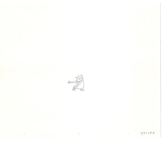 Sesame Street Two Cel Drawings Detective Anticipation Production Cartoon Ivanick 1989 CD181