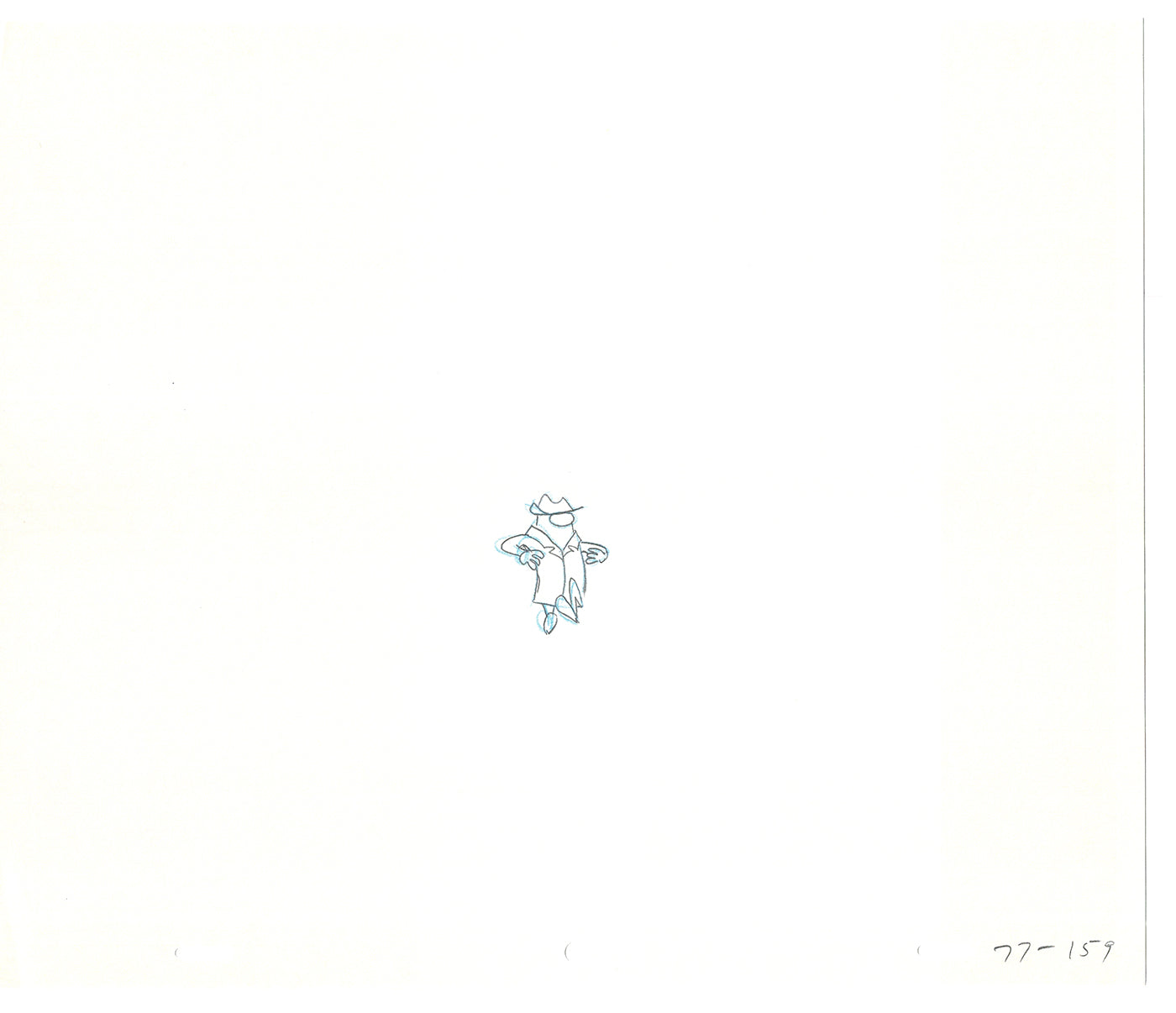 Sesame Street Two Cel Drawings Detective Anticipation Production Cartoon Ivanick 1989 CD185