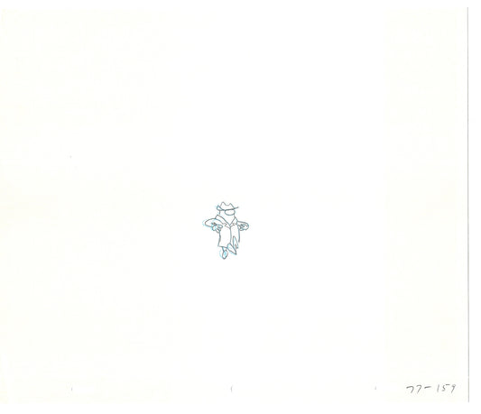 Sesame Street Two Cel Drawings Detective Anticipation Production Cartoon Ivanick 1989 CD185