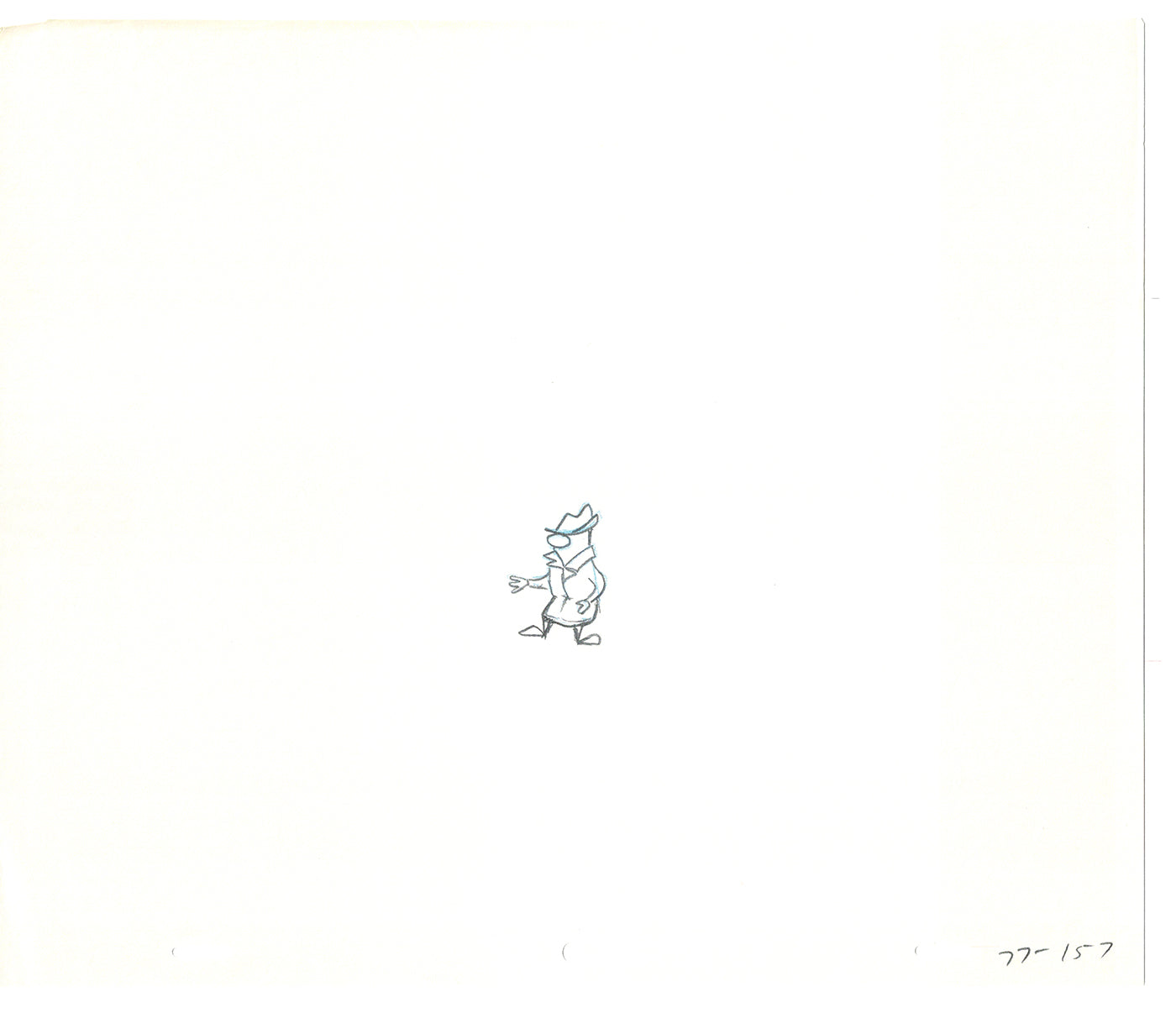 Sesame Street Two Cel Drawings Detective Anticipation Production Cartoon Ivanick 1989 CD189