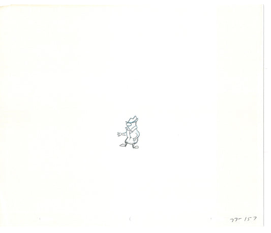 Sesame Street Two Cel Drawings Detective Anticipation Production Cartoon Ivanick 1989 CD189