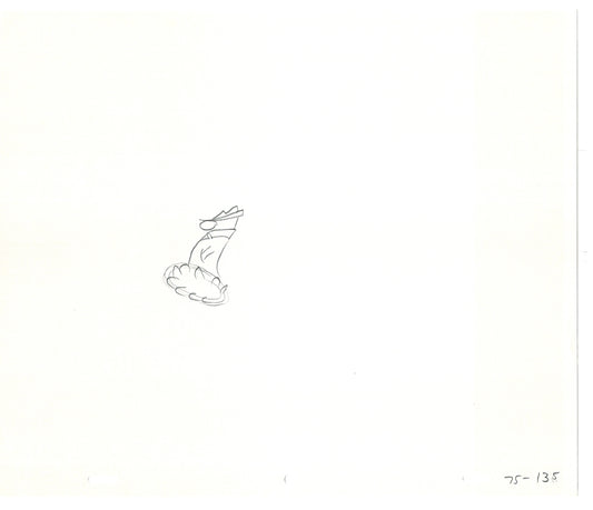 Sesame Street Two Cel Drawings Detective Anticipation Production Cartoon Ivanick 1989 DD197