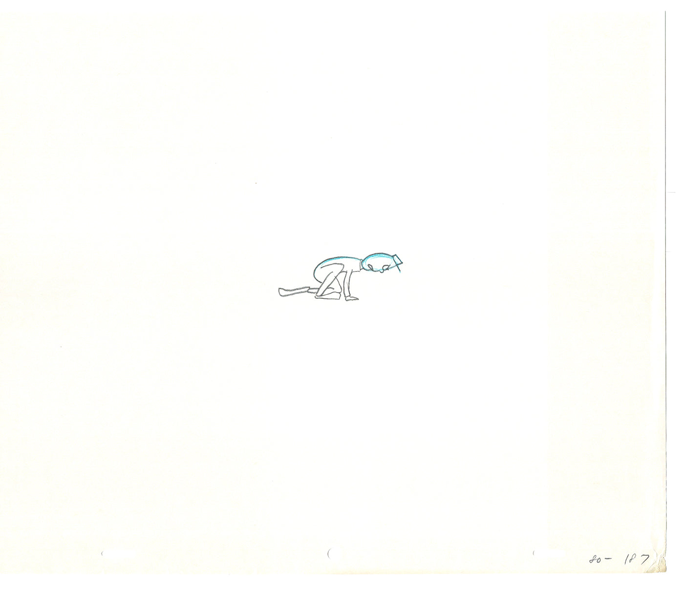 Sesame Street Two Cel Drawings Detective Anticipation Production Cartoon Ivanick 1989 DD197