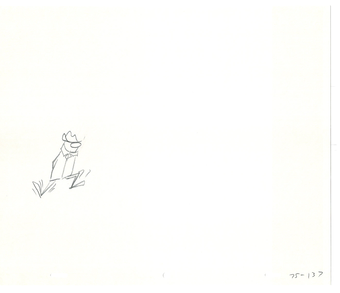 Sesame Street Two Cel Drawings Detective Anticipation Production Cartoon Ivanick 1989 DD201