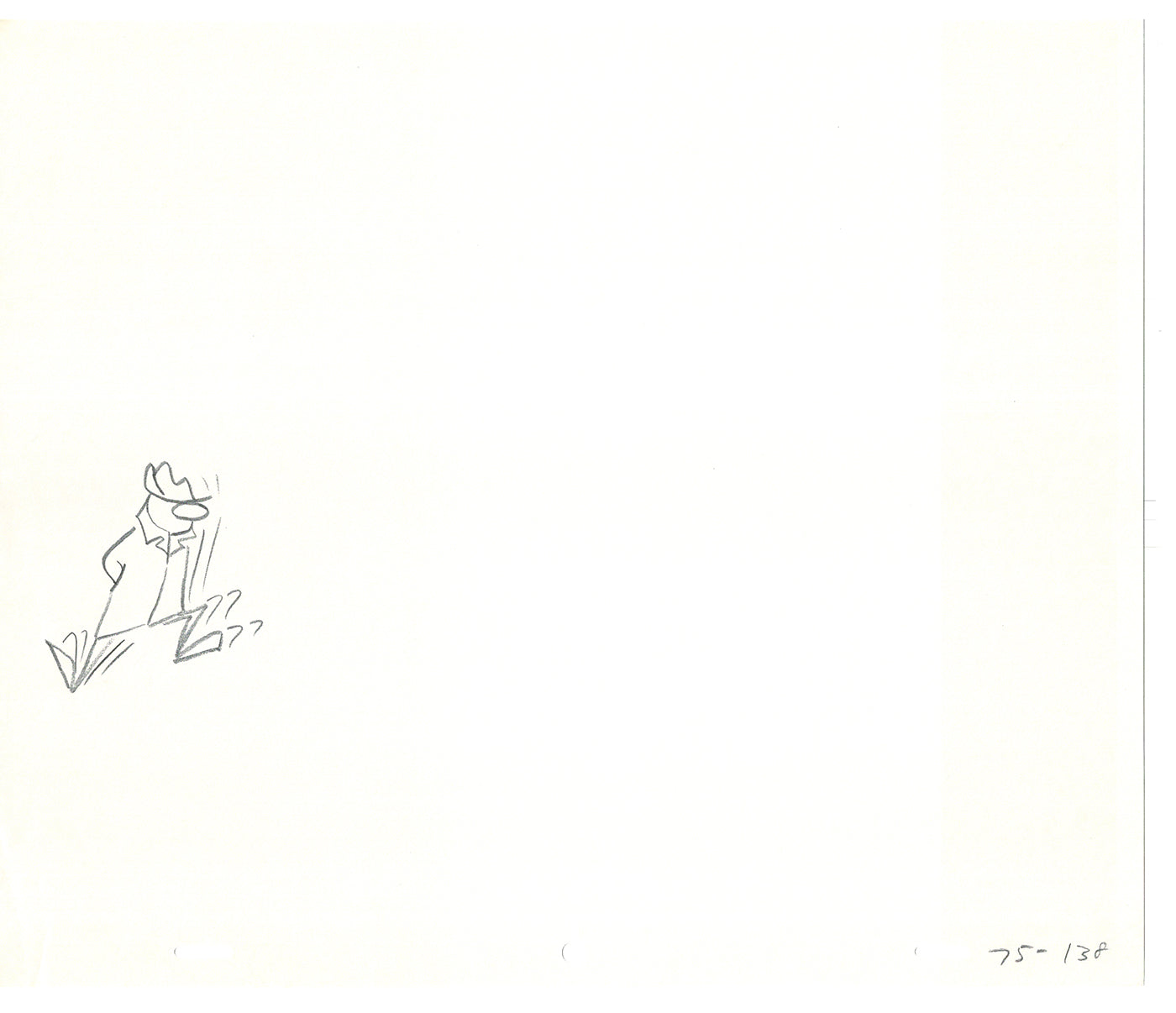 Sesame Street Two Cel Drawings Detective Anticipation Production Cartoon Ivanick 1989 DD203
