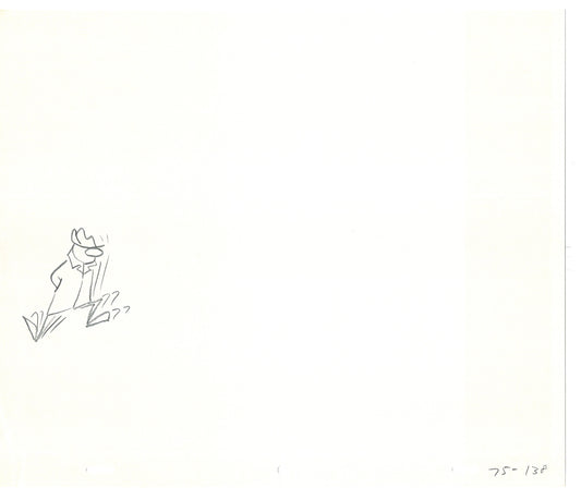 Sesame Street Two Cel Drawings Detective Anticipation Production Cartoon Ivanick 1989 DD203