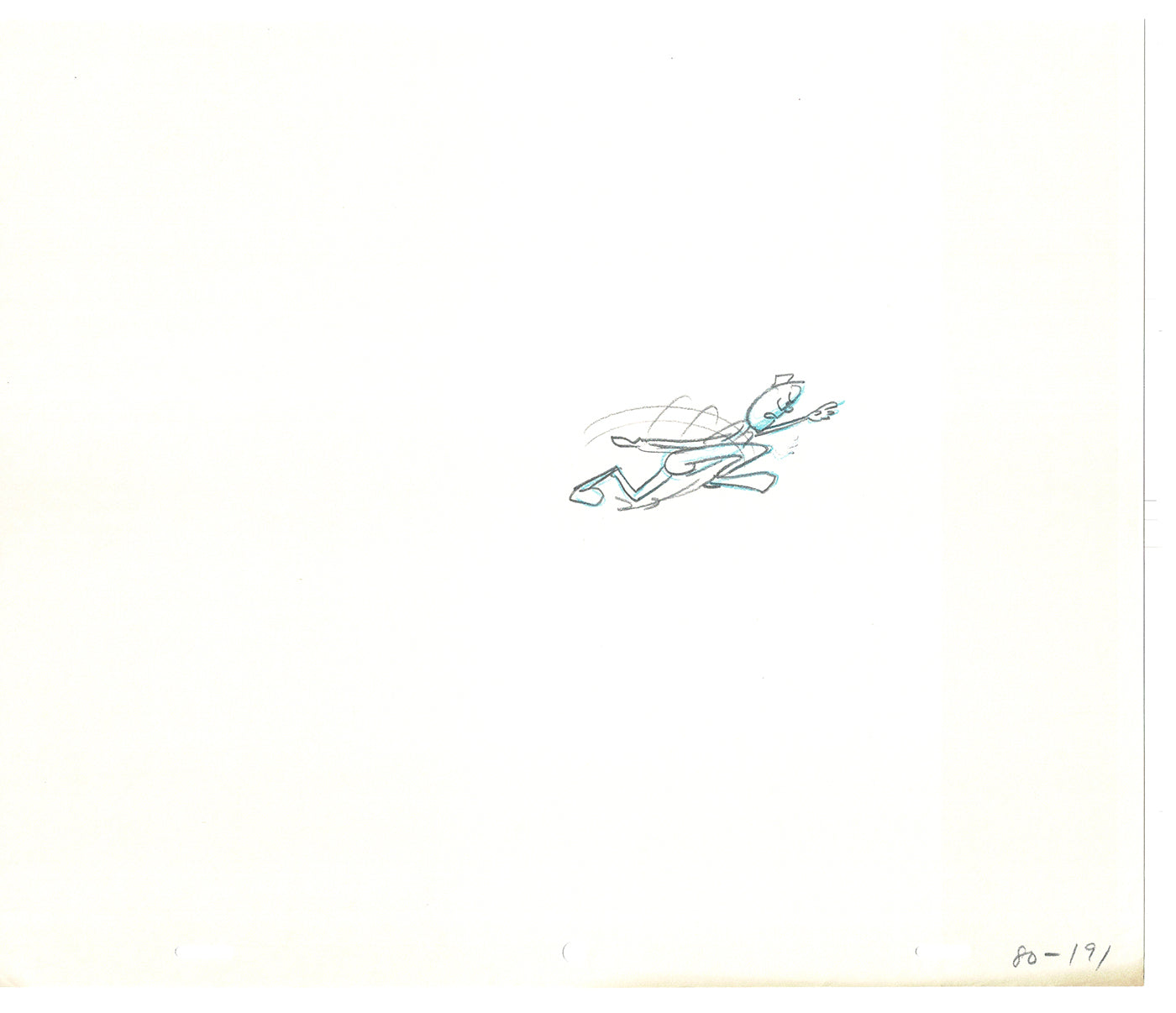 Sesame Street Two Cel Drawings Detective Anticipation Production Cartoon Ivanick 1989 DD205