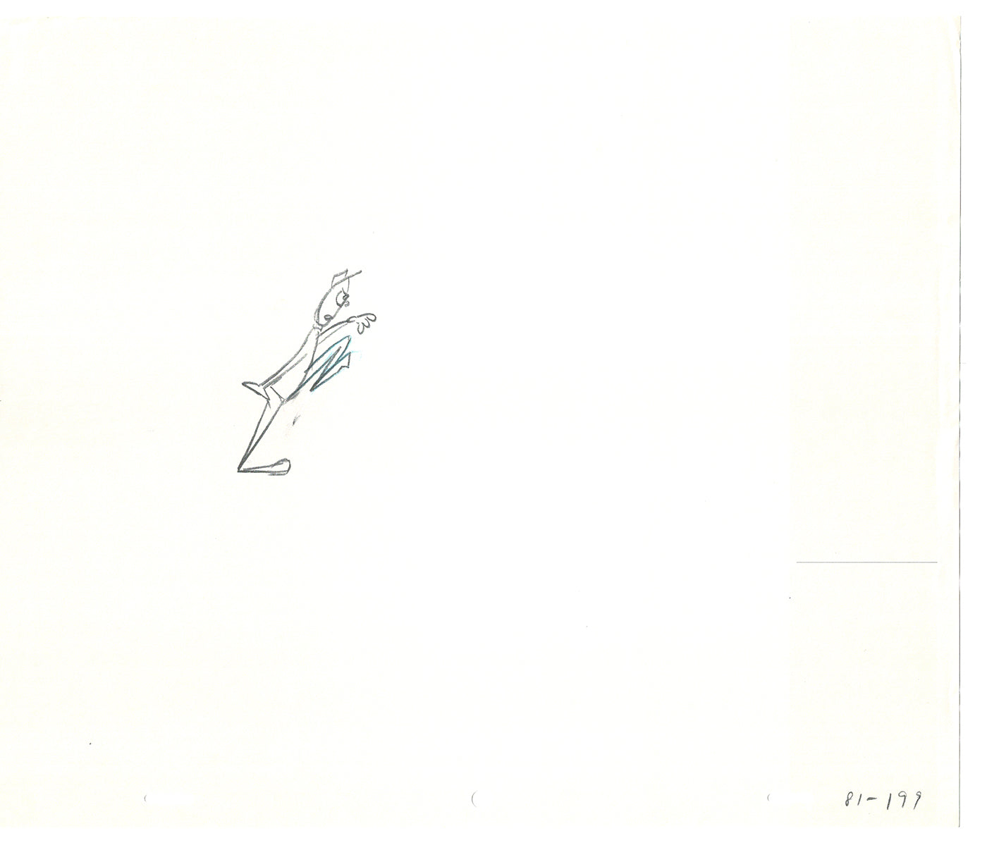 Sesame Street Two Cel Drawings Detective Anticipation Production Cartoon Ivanick 1989 DD215