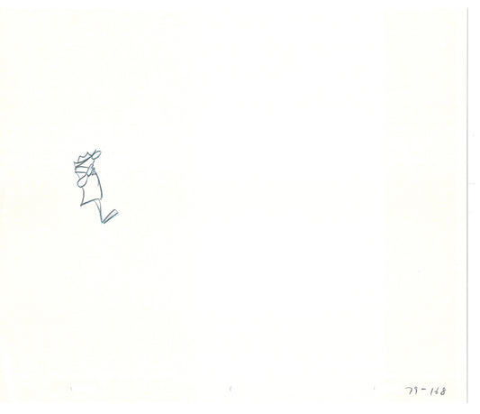 Sesame Street Two Cel Drawings Detective Anticipation Production Cartoon Ivanick 1989 DD221