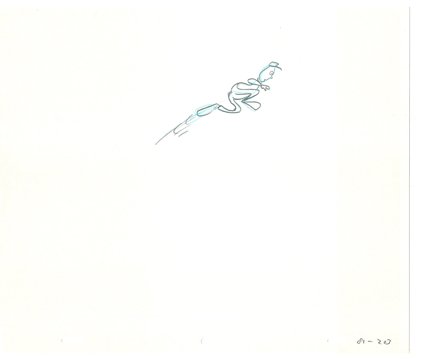 Sesame Street Two Cel Drawings Detective Anticipation Production Cartoon Ivanick 1989 DD223