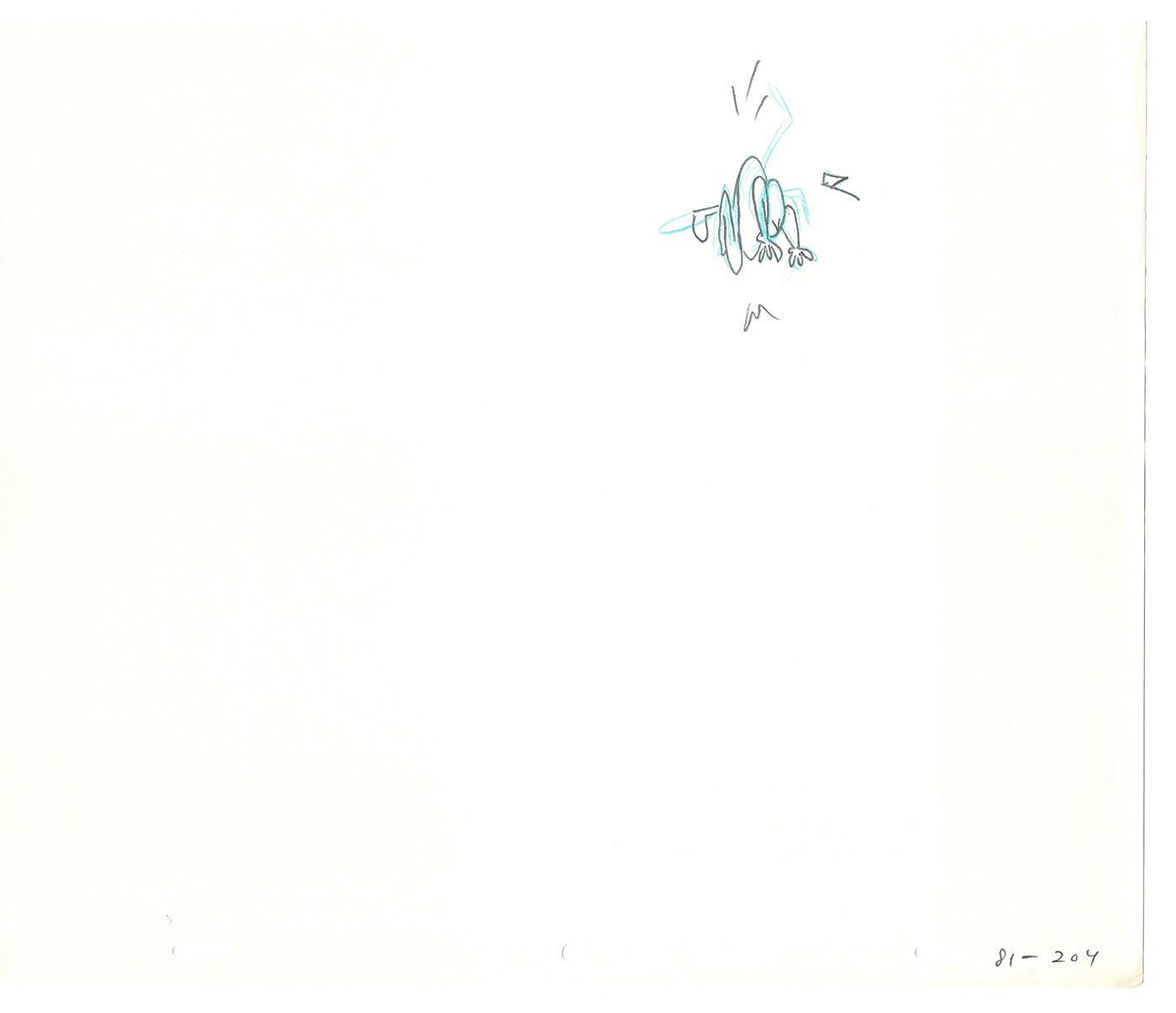 Sesame Street Two Cel Drawings Detective Anticipation Production Cartoon Ivanick 1989 DD225