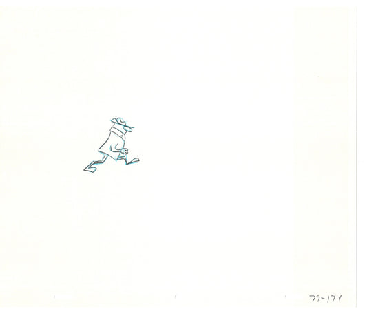 Sesame Street Two Cel Drawings Detective Anticipation Production Cartoon Ivanick 1989 DD227