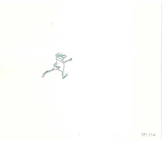 Sesame Street Two Cel Drawings Detective Anticipation Production Cartoon Ivanick 1989 DD229
