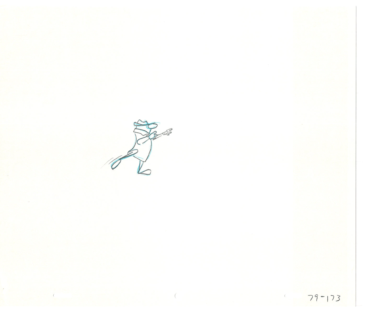 Sesame Street Two Cel Drawings Detective Anticipation Production Cartoon Ivanick 1989 DD231